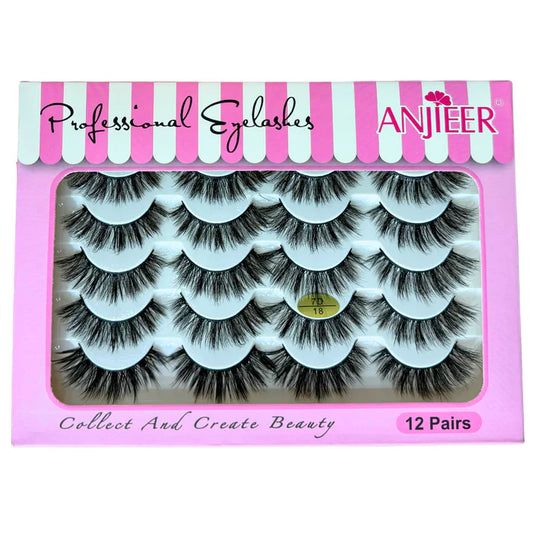 Anjeer 12 Pairs Mink Lashes
